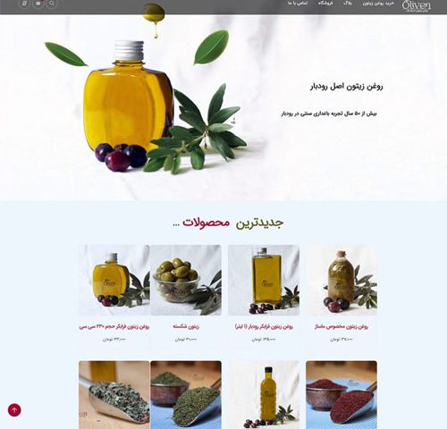 طراحی سایت فروشگاه زیتون